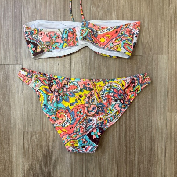 Shoshanna Bandeau Bikini Set – Size D Top / XL Bott - Picture 5 of 9